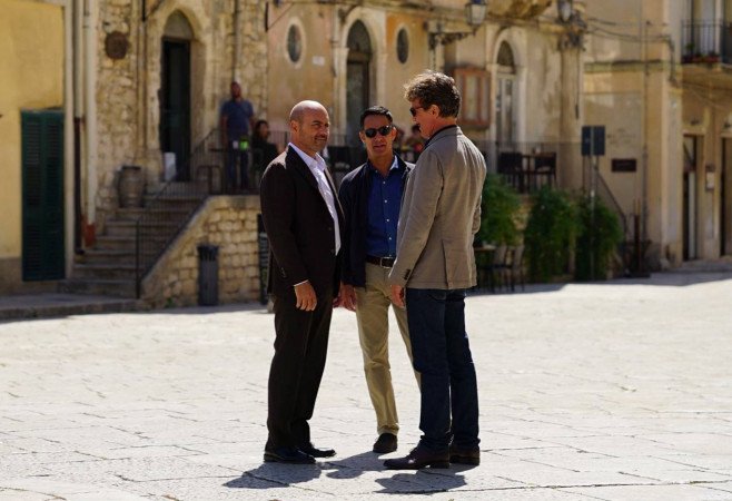 Luca Zingaretti, Peppino Mazzotta e Cesare Bocci sono Montalbano, Fazio ed Augello Luca Zingaretti, Peppino Mazzotta e Cesare Bocci sono Montalbano, Fazio ed Augello