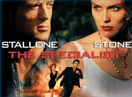Sylvester Stallone e Sharon Stone nella locandina del film Sylvester Stallone e Sharon Stone nella locandina del film