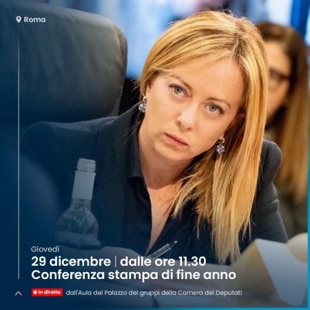 Meloni conferenza di fine anno in diretta tv e streaming Meloni conferenza di fine anno in diretta tv e streaming