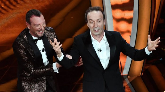 Roberto Benigni ospite al Festival di Sanremo 2023 Roberto Benigni ospite al Festival di Sanremo 2023