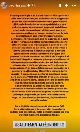 Veronica Satti su Nikita Pelizon Veronica Satti su Nikita Pelizon