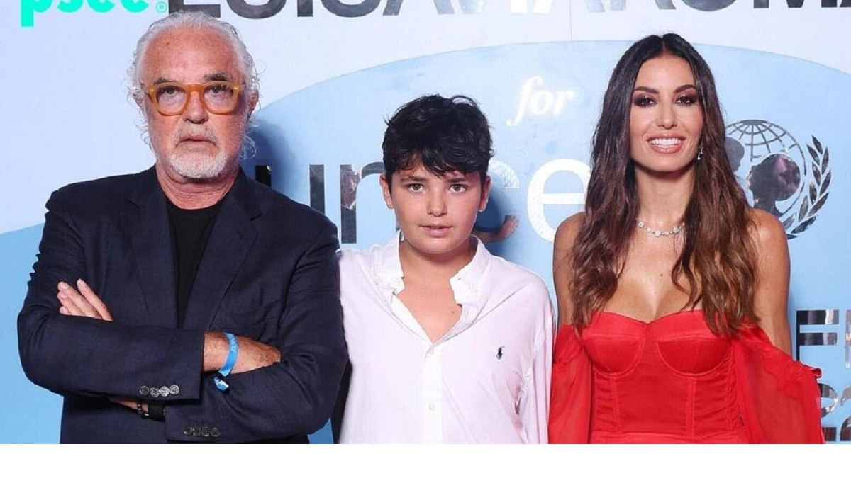 Flavio Briatore ed Elisabetta Gregoraci con il figlio Nathan Flavio Briatore ed Elisabetta Gregoraci con il figlio Nathan