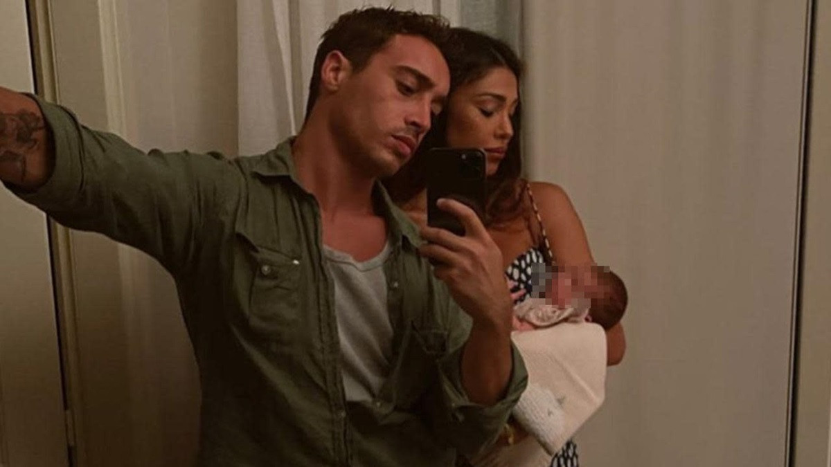 Belen Rodriguez e il suo ex Antonino Spinalbese con cui ha avuto la figlia, Luna Marì
