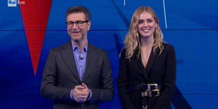 Che tempo che fa Fabio Fazio intervista Chiara Ferragni