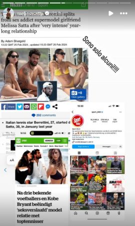 Storie Instagram di Melissa Satta Storie Instagram di Melissa Satta