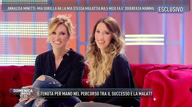 Annalisa e Francesca Minetti a Domenica Live Annalisa e Francesca Minetti a Domenica Live