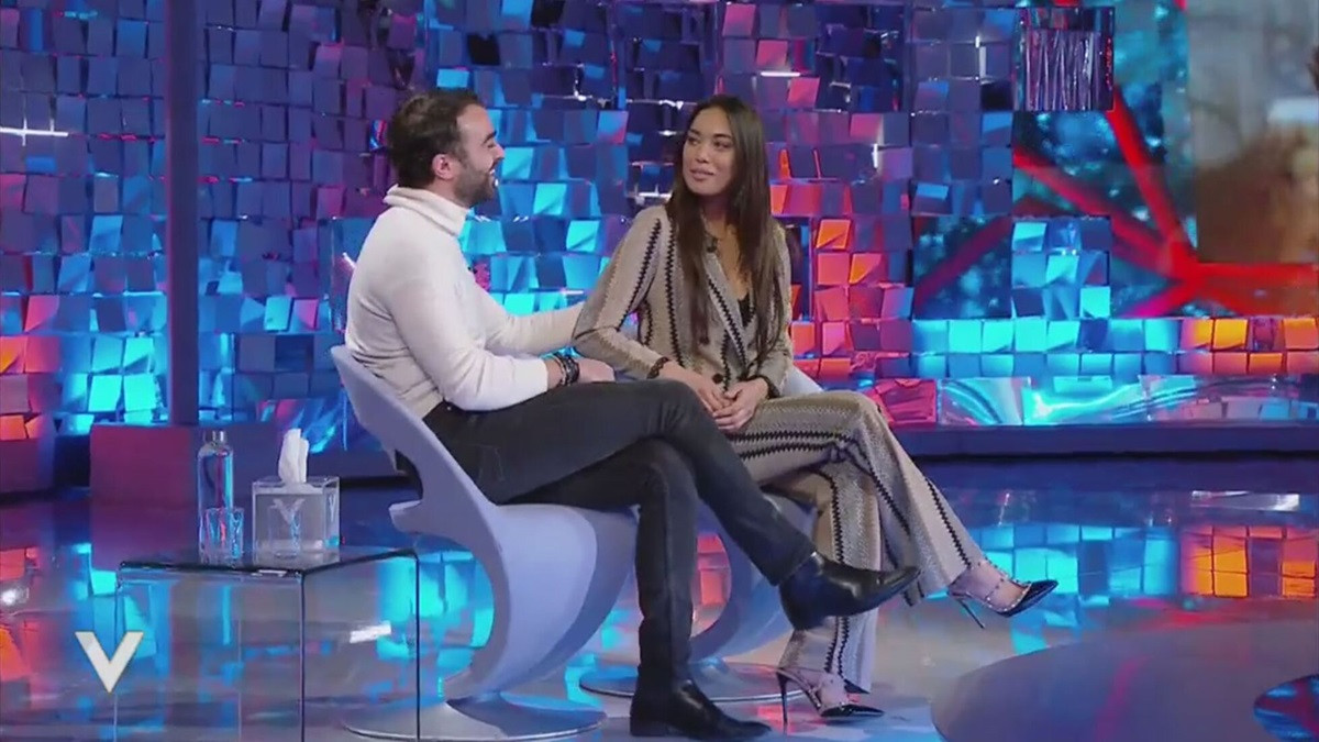 Gianmaria Antinolfi e Federica Calemme nello studio di Verissimo