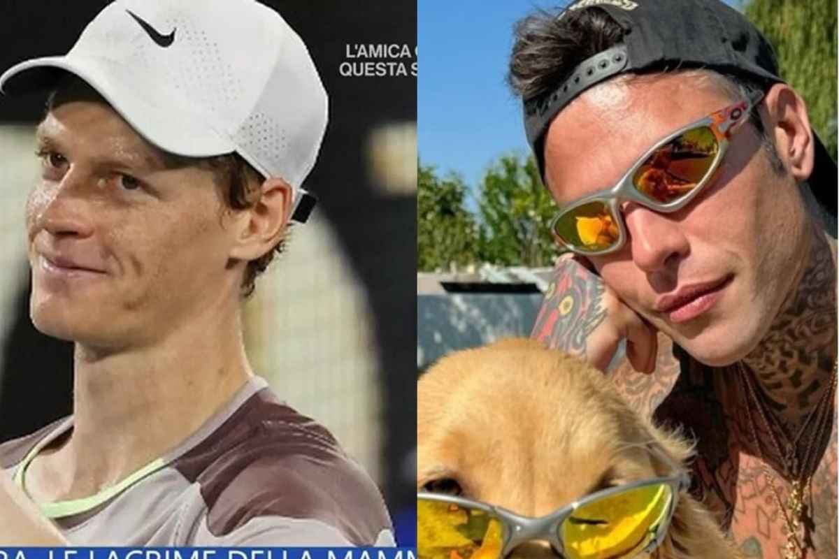 Fedez sfotte Sinner sui social (Fonte RaiPlay e Instagram)