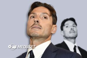 Pier Silvio Berlusconi e logo Mediaset